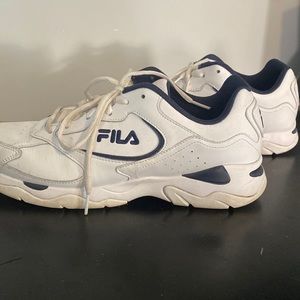 Chunky White Filas, Dad Shoe, 10.5!